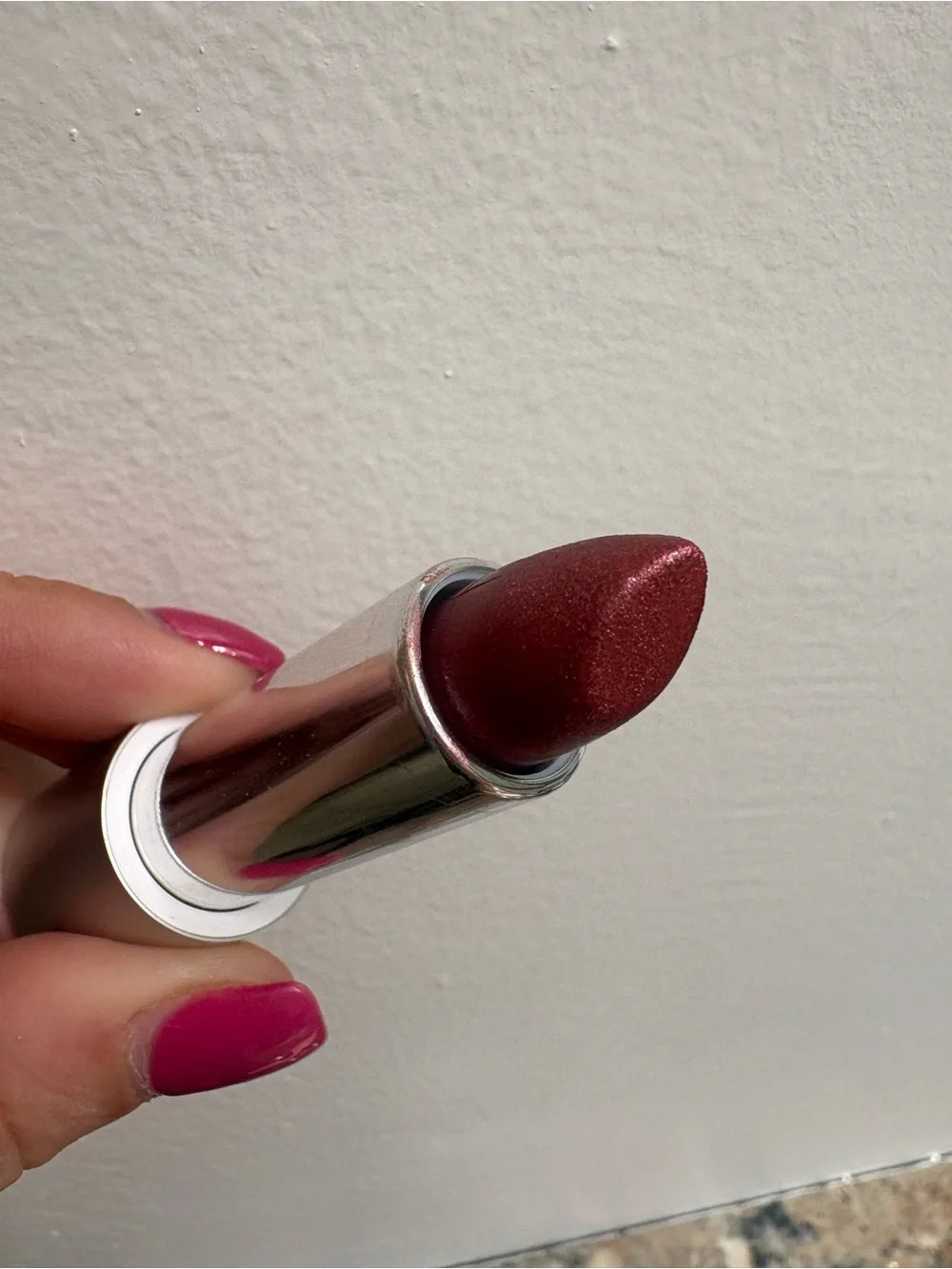 Metallic Rose-Pink Lipstick - Shimmer Finish